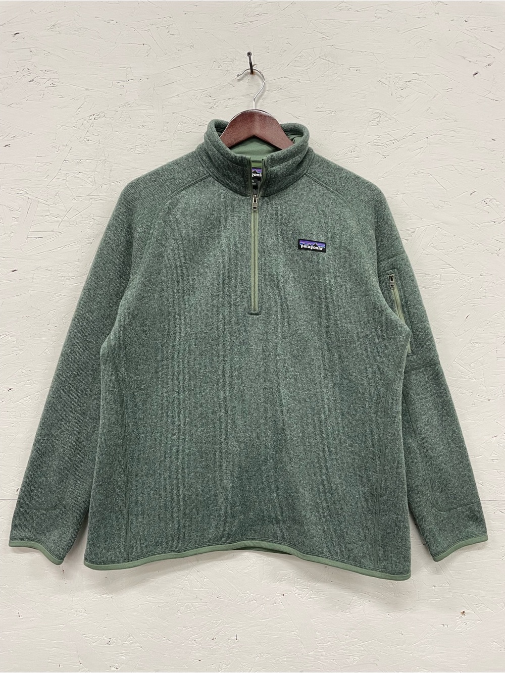 Patagonia Better Sweater 1/4-Zip Fleece, Size XL, Sage Green